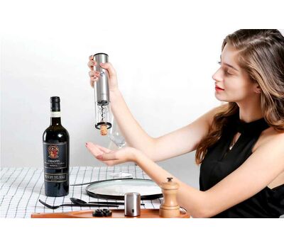 Электрический штопор набор 4 в 1 Xiaomi Circle Joy Round Stainless Steel Electric Wine Opener