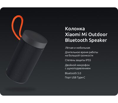 Колонка Xiaomi Mi Outdoor Bluetooth Speaker (XMYX02JY) black