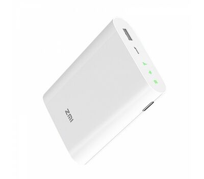 Wi-Fi Роутер-павербанк ZMI 4G MF855 Wireless Router PowerBank 7800mAh белый