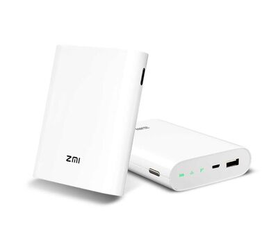 Wi-Fi Роутер-павербанк ZMI 4G MF855 Wireless Router PowerBank 7800mAh белый